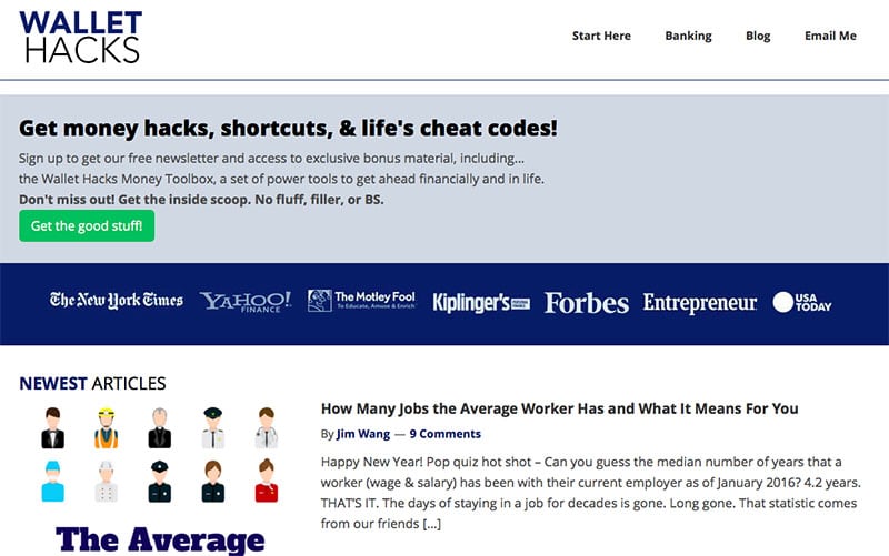 wallet hacks website homepage