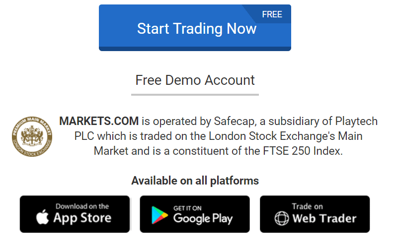 Markets.com available on mobile