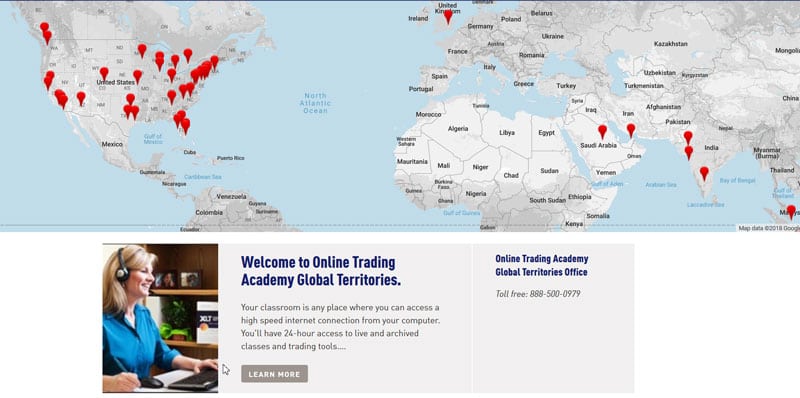 Online trading academy locations