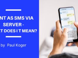sent as sms via server what does it mean